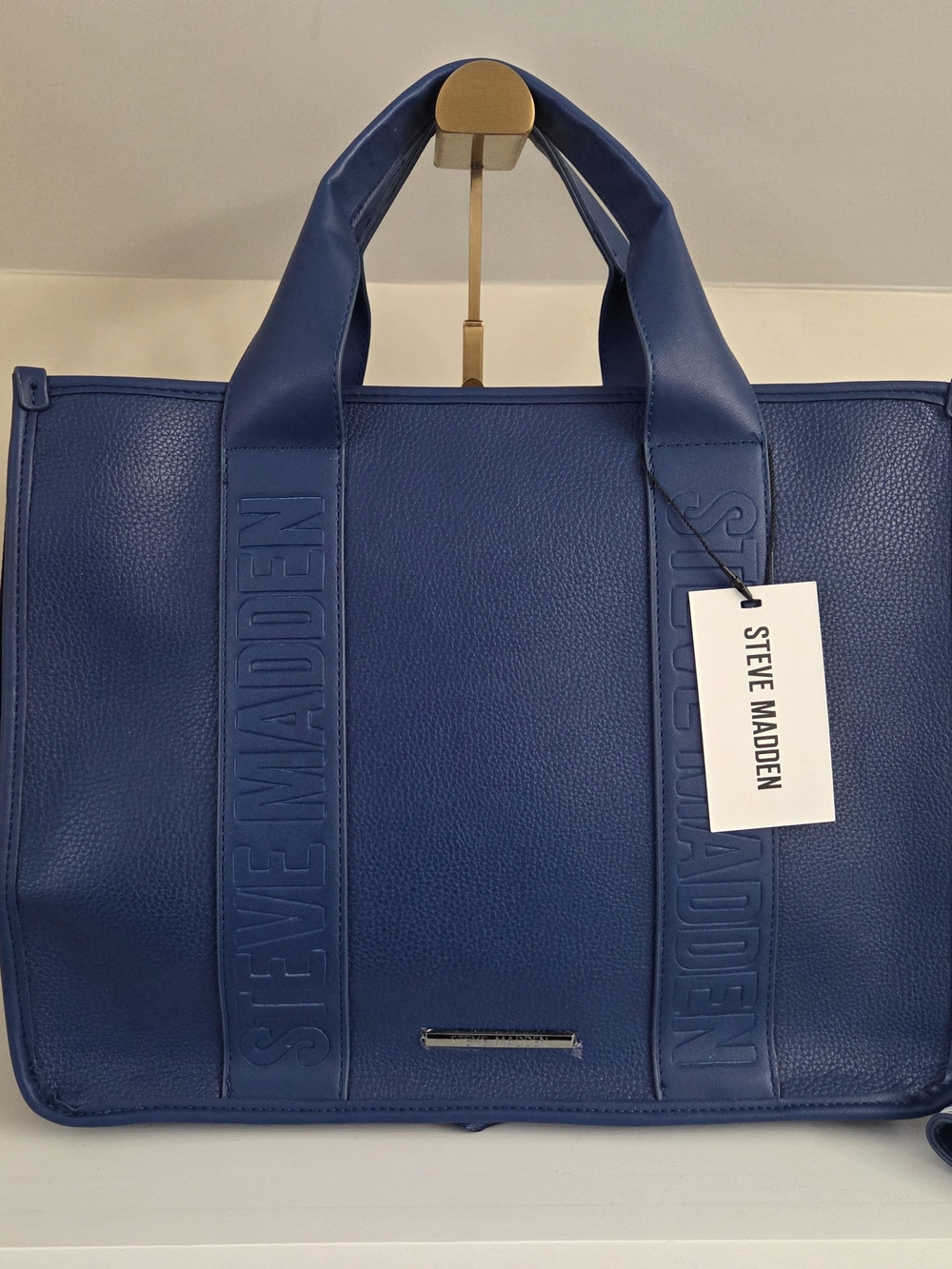 Steve Madden Blue Large Tote Bag New With Tags